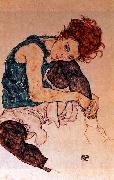 Egon Schiele, Seated Woman with Bent Knee